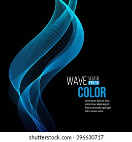 Blue light wave vector background EPS 10