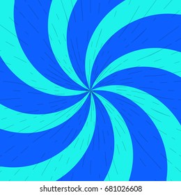 Blue and light-blue twirl background with scratch. Vector background.