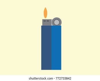 blue lighter flame vector object 