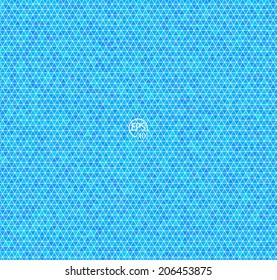 Blue Lightful Mosic Patten Design 