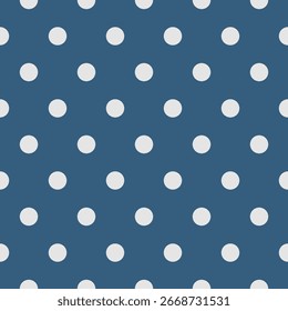 Blue lightgray polka dot seamless pattern vector