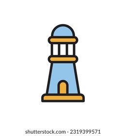 Blue Lighthouse Icon Vector Illustration