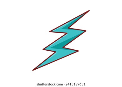 Blue Lightning Fortune Sticker Design