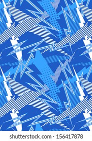 Blue lightning.
Illustrator swatch of repeat pattern included.