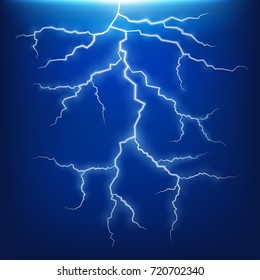 Blue lightning strike effect