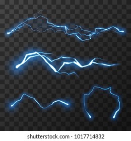 Blue lightnings set