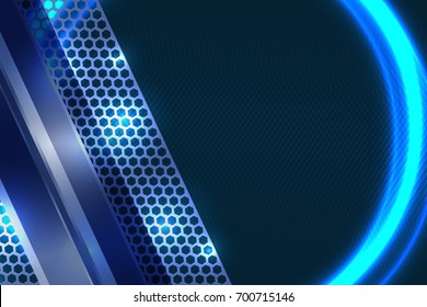Blue lights background with space for text, illustration vector