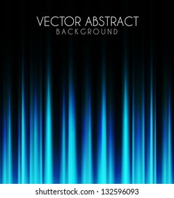 Blue lights on black abstract background