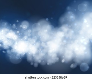Blue lights on dark background vector