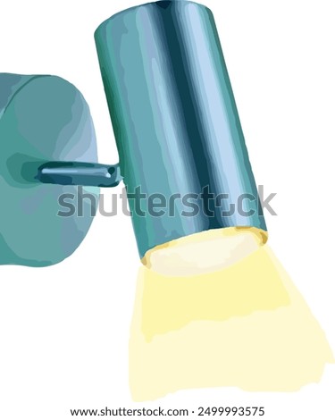 blue lights on a white background