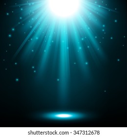 Blue lights shining background