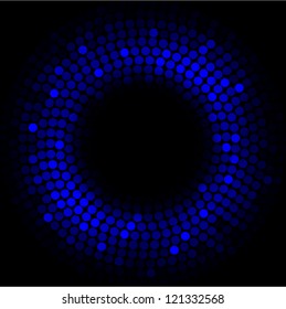 blue lights - vector abstract circle