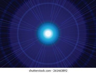 Blue lights zoom abstract background, Vector illustration
