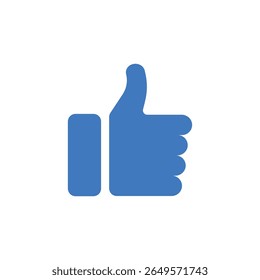 Blue Like Icon - Symbol of Approval and Support for Digital Content and Communication