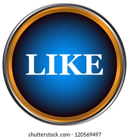 Blue like logo on a white background