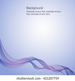 Blue and lilac lines on a blue background