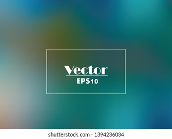 Blue to Lime Green Blurred Vector Background. Navy, Blue, Turquoise, Lime, Green Gradient Mesh. Trendy Out-of-focus Effect. Dramatic Saturated Colors. Horizontal Layout.