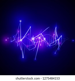 Blue line abstract background design.