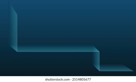 Blue line abstract background vector design. Dark blue background with line gradation.