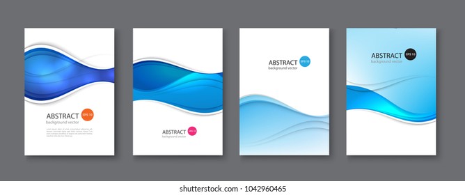 Fondo de conjunto abstracto de línea azul. Ilustración vectorial.