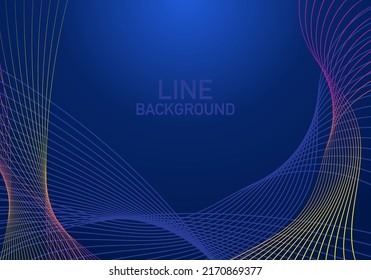 Arte vectorial de fondo de línea azul