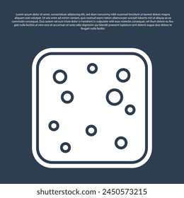 Icono de burbujas de cerveza aislado sobre fondo azul.  Vector