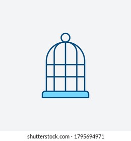 blue line birdcage icon, simple sign and symbol from Pet-vet collection, design element for User Interface