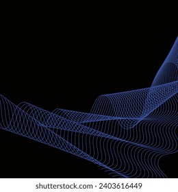 Línea azul y fondo abstracto negro