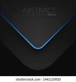 Blue line black vector background 