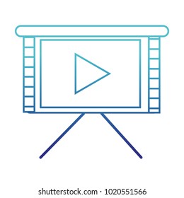 blue line business presentation screen video technology