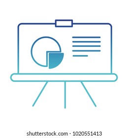 blue line business presentation with statistics graphic diagram