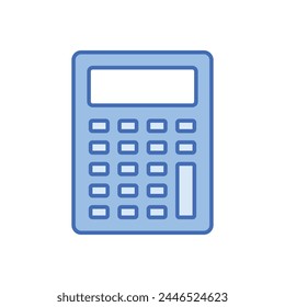 Blaue Linie Rechner Vektorgrafik Symbol