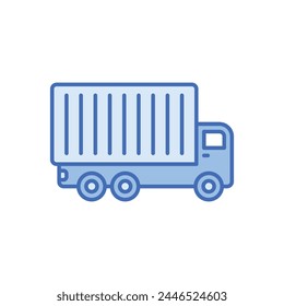 Blue Line Cargo Vektorgrafik Symbol