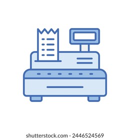 Blue Line Cashbox vector icon