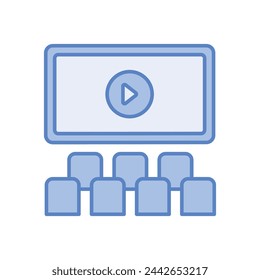 Icono vectorial de Blue Line Cinema