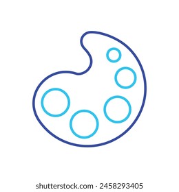 Blue Line Color Palette vector icon
