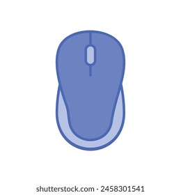 Blue Line Computer Mouse vector icon