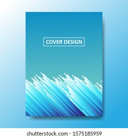 blue line cover book - vector