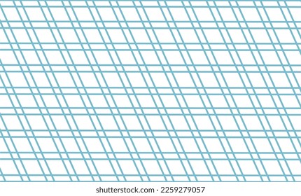 Blue line crossed into grid repeat pattern, replete image, design for fabric printing 