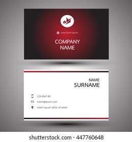 Blue line curve modern creative and clean business card, simple template vector design.
