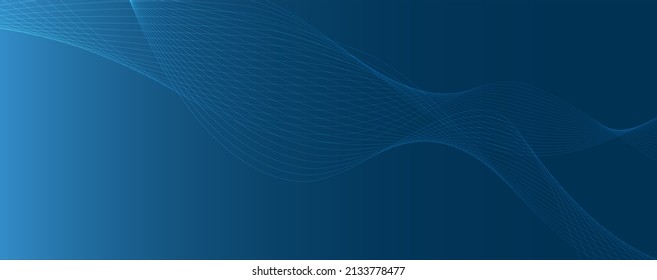 Blue line curve technology abstract technology innovation concept vector background and glowing light 