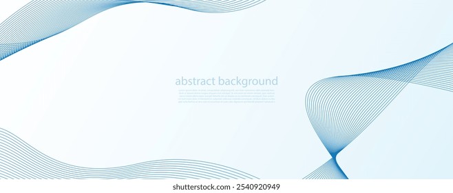 Blue line curve technology abstract technology innovation concept vector background and glowing light 
