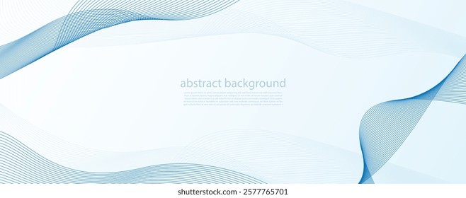 Blue line curve technology abstract technology innovation concept vector background and glowing light 