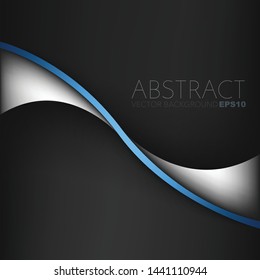Blue line curve vector background