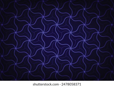 Blue line curve wave purple abstract background. vector illustration.