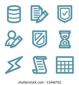 Blue line database contour icons V2