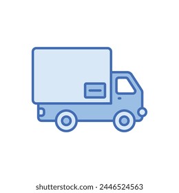 Icono de Vector de camión de entrega Blue Line