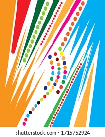 blue Line different color Circle Rectangle background