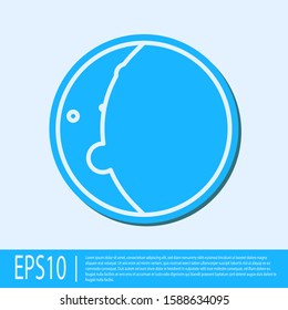 Blue line Eclipse of the sun icon isolated on grey background. Total sonar eclipse.  Vector Illustration