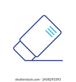 Blue Line Eraser Tool vector icon